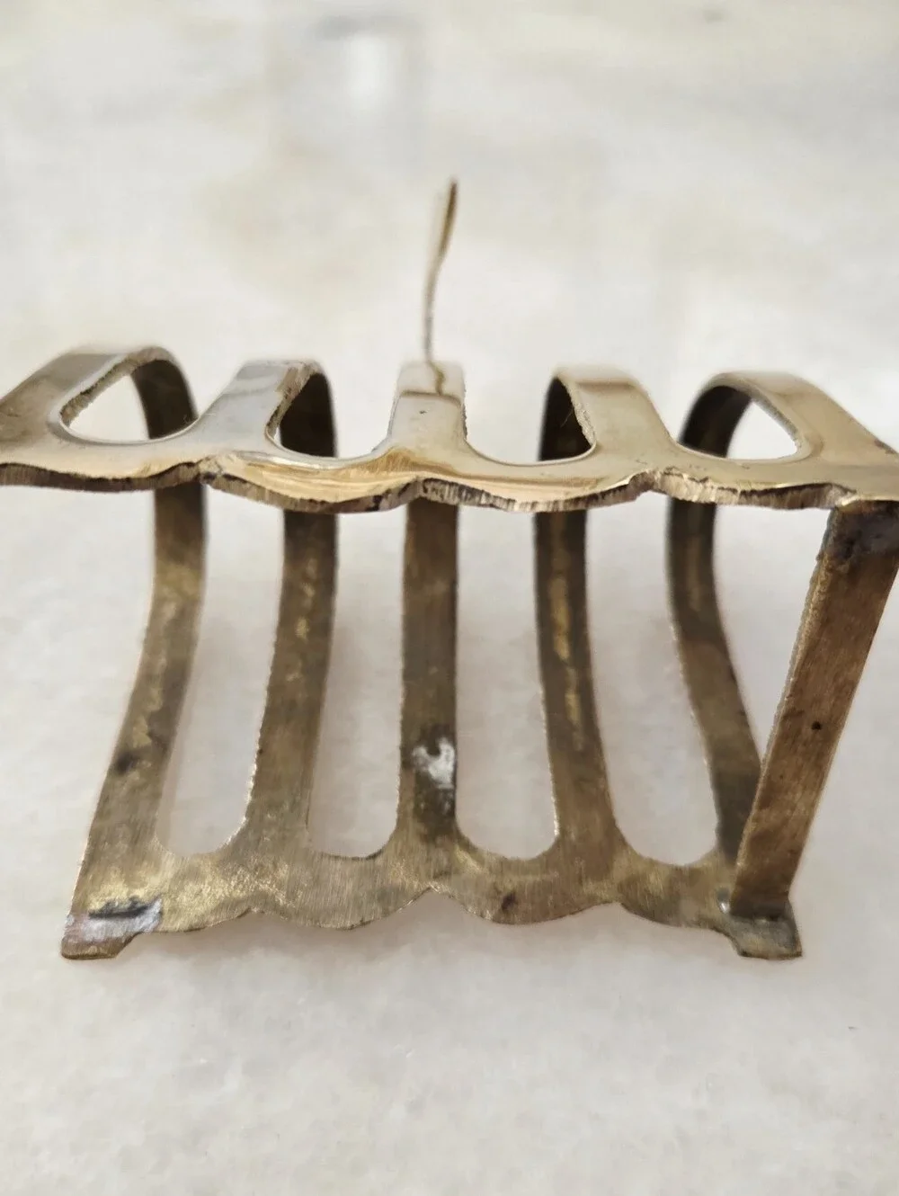 Vintage Englush Traditional Brass Swan / Duck Letter Holder / Toast Rack